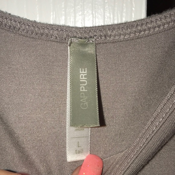 🎉 Gap Pure Scoop Cami- Gray. Large Tall - Picture 2 of 4